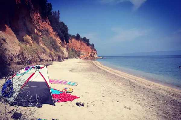 Rajska plaża w Grecji.